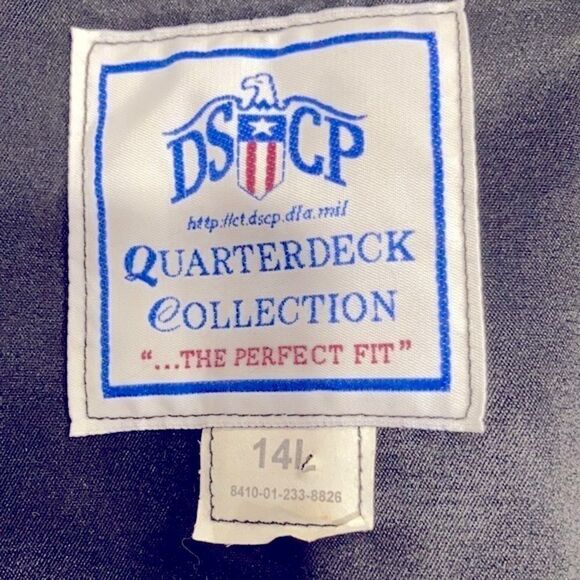 Vtg authentic DSCP USN issued authentic quarter deck women wool black pea coat - Picture 8 of 8